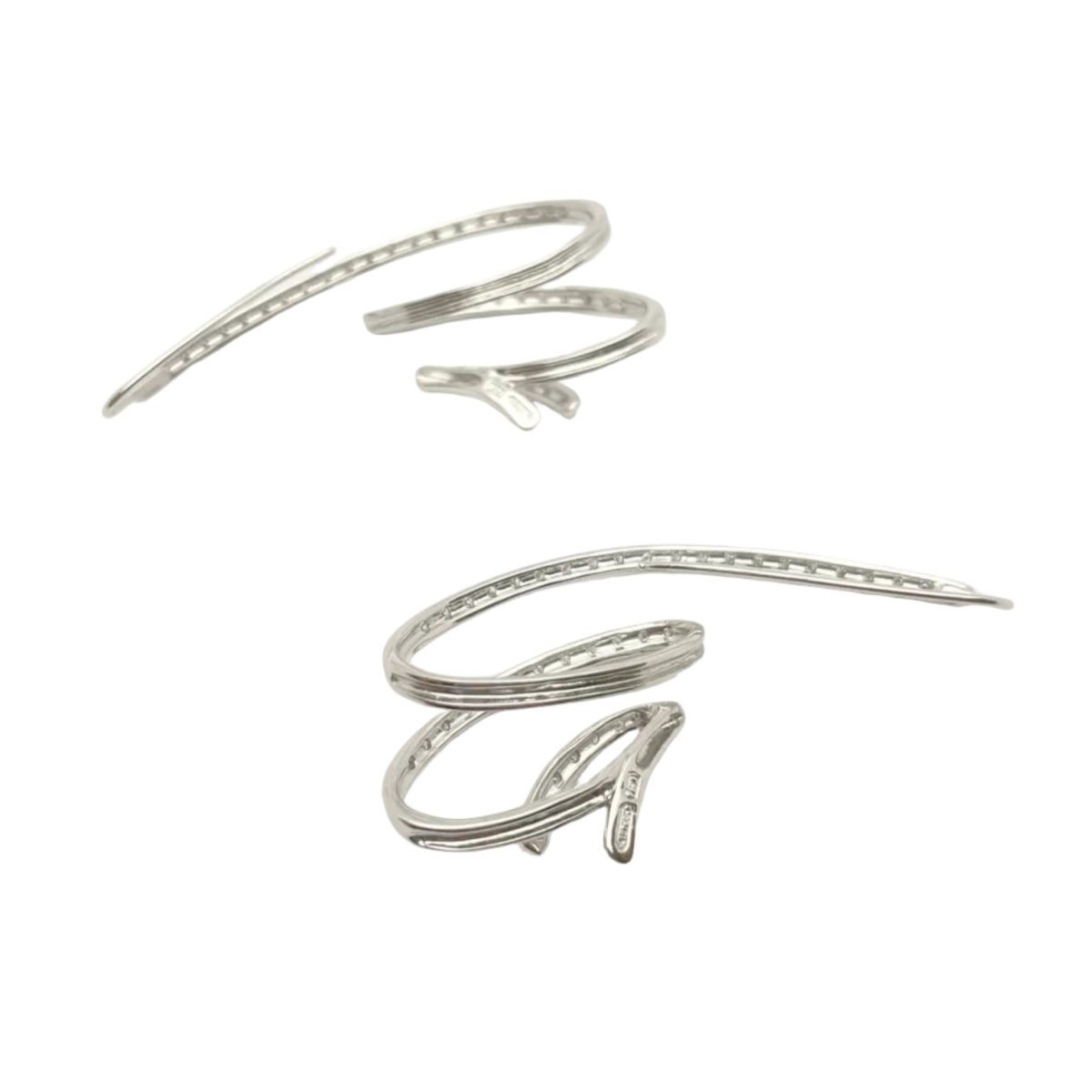 Boucles d'oreilles Pendantes HUTTON NEW YORK en or blanc et diamants - Castafiore
