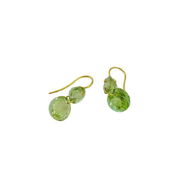 Boucles d'oreilles Pendantes MARIE-HÉLÈNE DE TAILLAC "Gem Incandescence" en or jaune et tourmaline verte - Castafiore