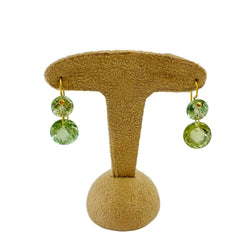 Boucles d'oreilles Pendantes MARIE-HÉLÈNE DE TAILLAC "Gem Incandescence" en or jaune et tourmaline verte - Castafiore