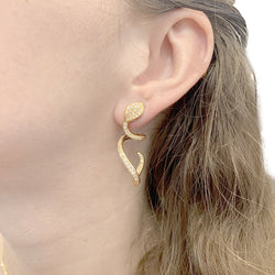 Boucles d'oreilles Pendantes Pasquale Bruni "Snake" en or rose et diamants - Castafiore