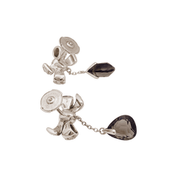 Boucles d'oreilles Pendantes POMELLATO "Forever" en or, quartz et diamants - Castafiore