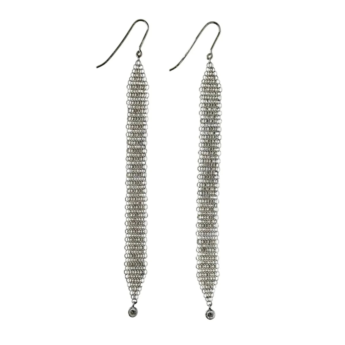 Boucles d'oreilles Pendantes TIFFANY & CO. par ELSA PERETTI en argent et diamants - Castafiore