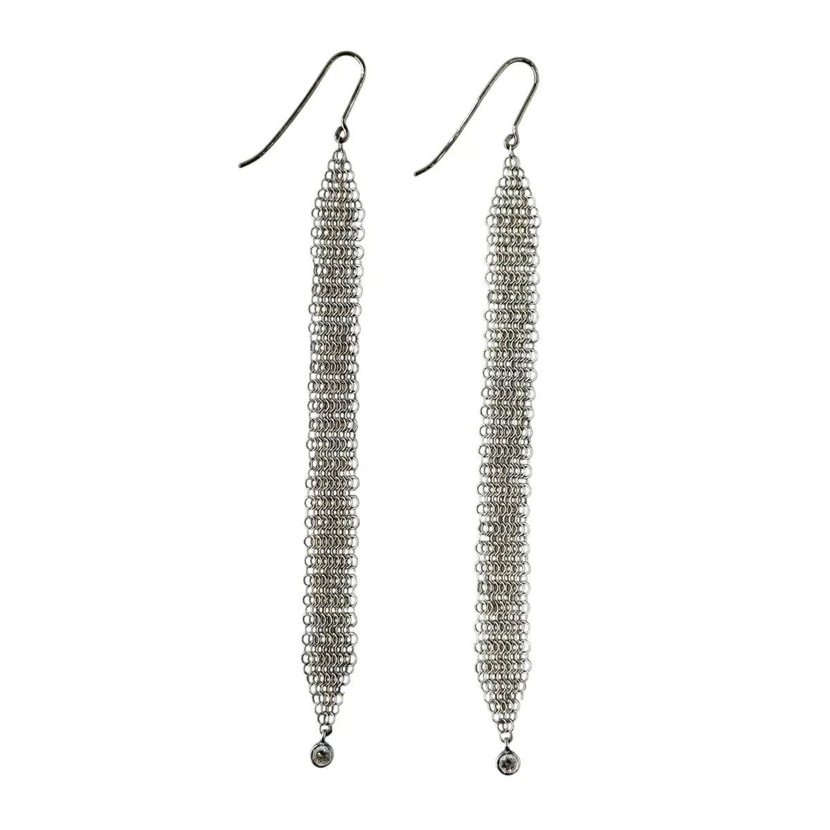 Boucles d'oreilles Pendantes TIFFANY & CO. par ELSA PERETTI en argent et diamants - Castafiore