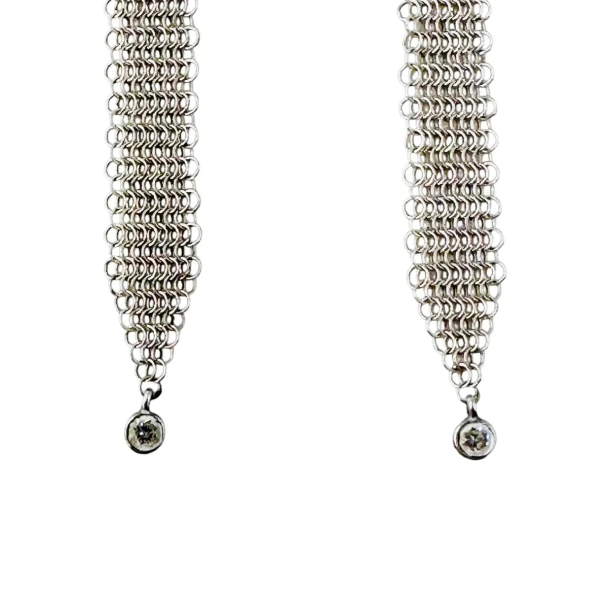 Boucles d'oreilles Pendantes TIFFANY & CO. par ELSA PERETTI en argent et diamants - Castafiore