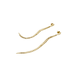 Boucles d'oreilles Pendantes TIFFANY & CO x ELSA PERETTI "Snake" en or jaune - Castafiore