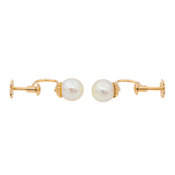 Boucles d'oreilles Perle Or rose Perle - Castafiore