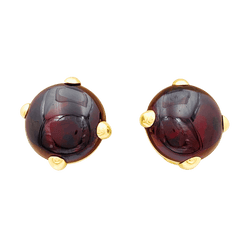 Boucles d'oreilles Pomellato, "Griffe", grenat, or jaune. - Castafiore