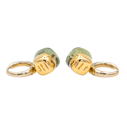 Boucles d'oreilles POMELLATO "Nudo" en or blanc, or rose, prasiolites et diamants - Castafiore
