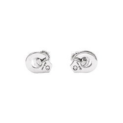 Boucles d'oreilles Puces DINH VAN "Menottes R7,5" en or blanc et diamants - Castafiore