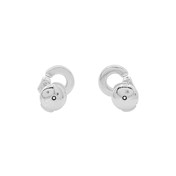 Boucles d'oreilles Puces DINH VAN "Menottes R7,5" en or blanc et diamants - Castafiore