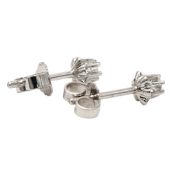Boucles d'oreilles Puces en or blanc et diamants - Castafiore