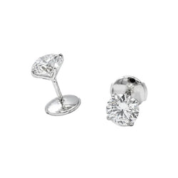 Boucles d’oreilles Puces en or blanc et diamants - Castafiore