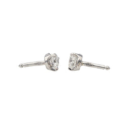 Boucles d'oreilles Puces en or blanc et diamants - Castafiore
