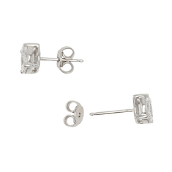 Boucles d'oreilles Puces en or blanc et diamants - Castafiore