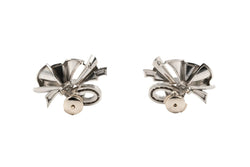 Boucles d'oreilles Puces en or blanc et diamants - Castafiore