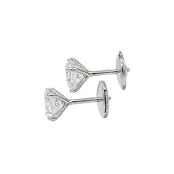 Boucles d’oreilles Puces en or blanc et diamants - Castafiore