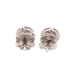 Boucles d'oreilles Puces en or blanc et diamants - Castafiore