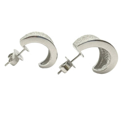 Boucles d'oreilles Puces en or blanc et diamants - Castafiore