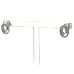 Boucles d'oreilles Puces en or blanc et diamants - Castafiore