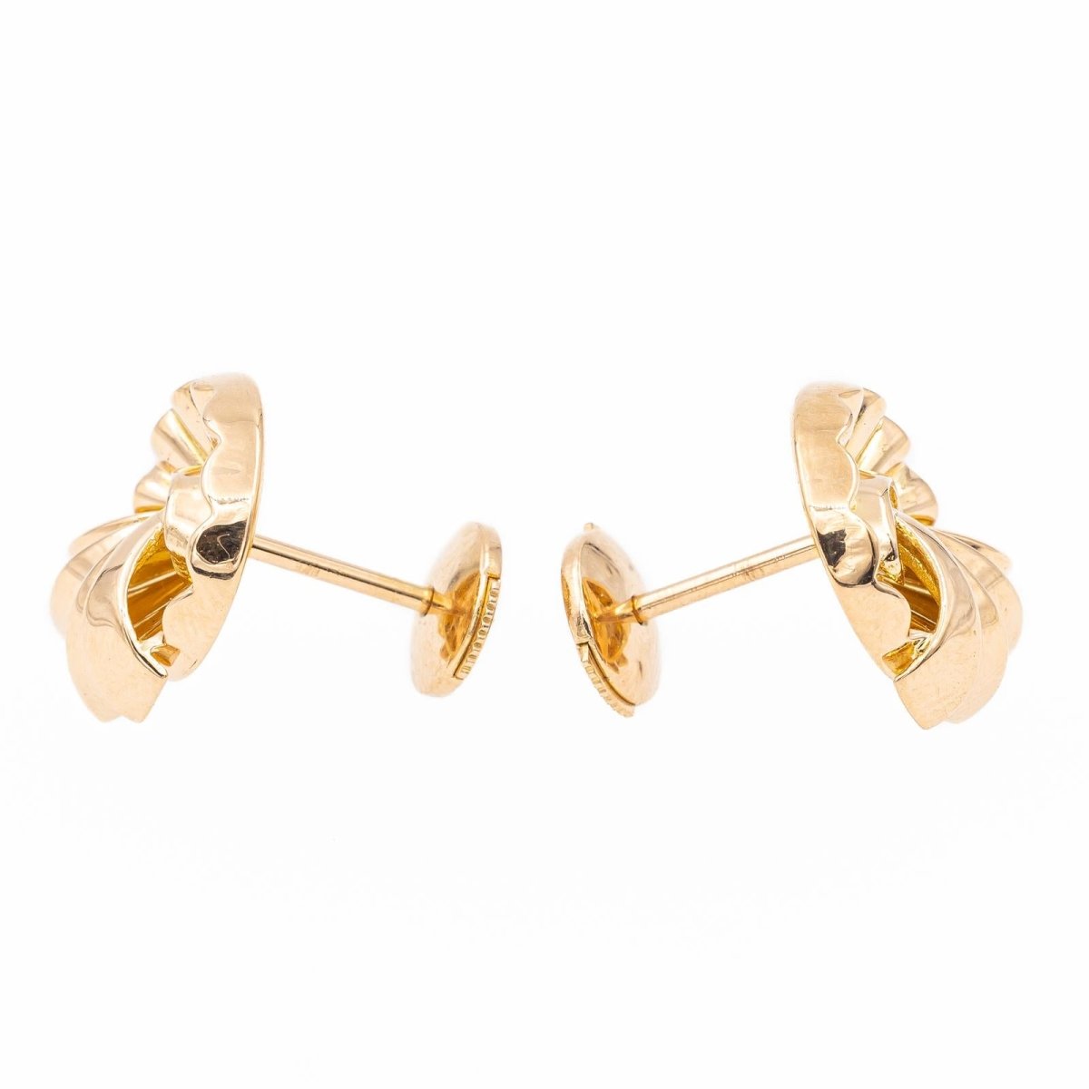 Boucles d'oreilles Puces en or jaune - Castafiore