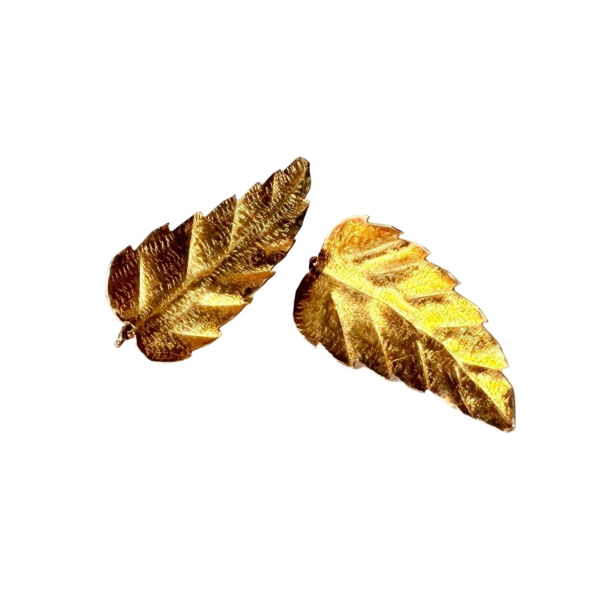 Boucles d'oreilles Puces en or jaune - Castafiore