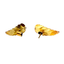 Boucles d'oreilles Puces en or jaune - Castafiore