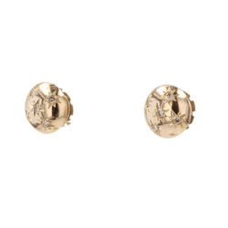 Boucles d'oreilles Puces en or jaune et diamants - Castafiore
