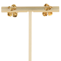 Boucles d'oreilles Puces en or jaune et péridots - Castafiore