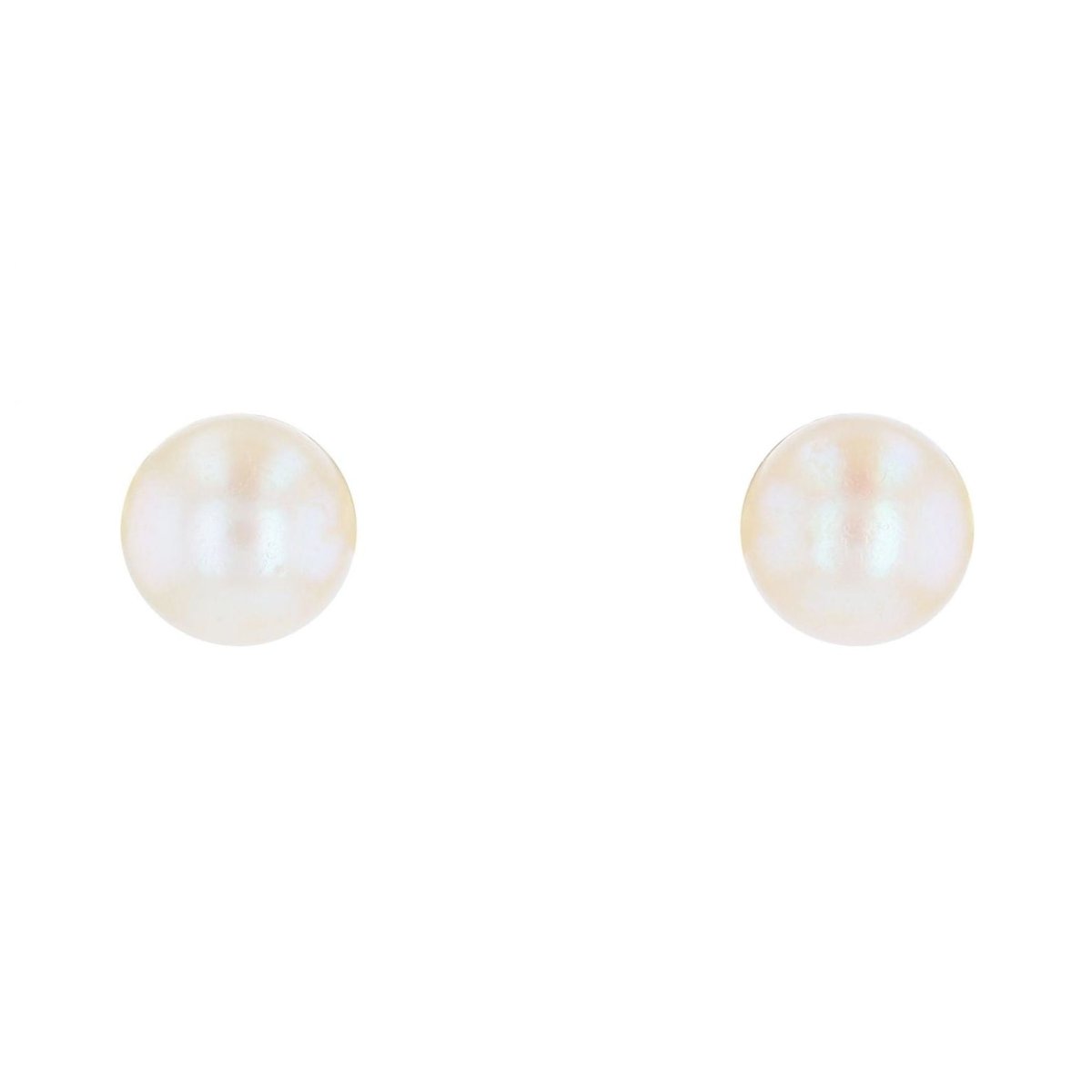 Boucles d'oreilles Puces en or jaune et perles - Castafiore