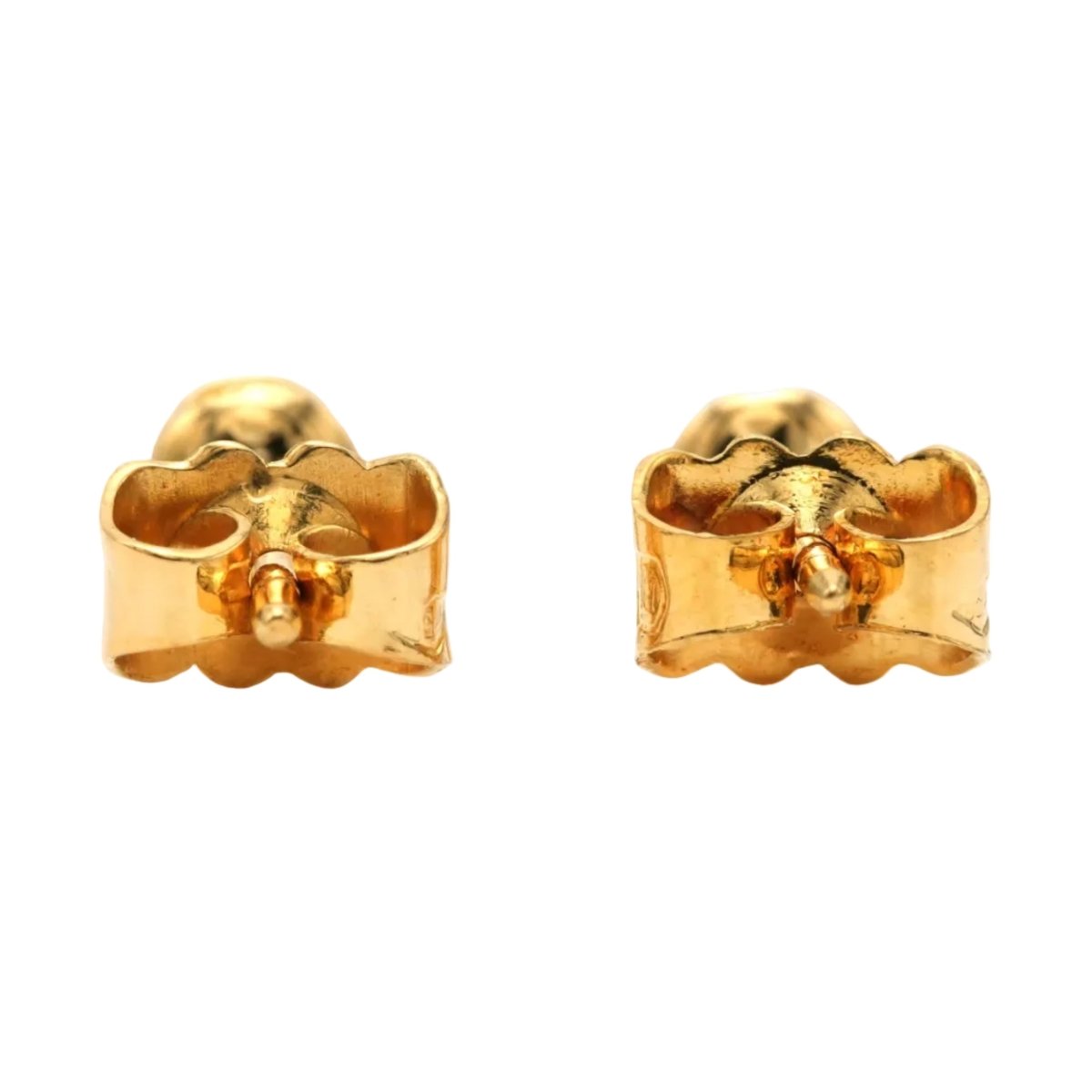 Boucles d'oreilles Puces en or jaune et perles - Castafiore