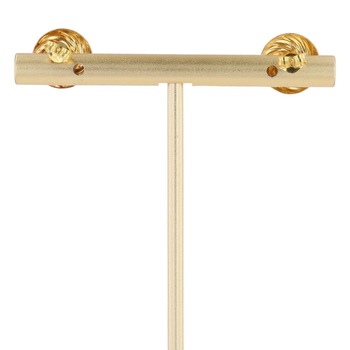 Boucles d'oreilles Puces en or jaune et perles - Castafiore