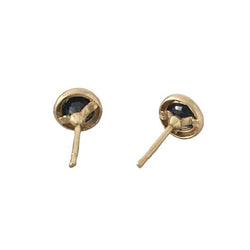 Boucles d'oreilles Puces en or jaune et saphirs - Castafiore