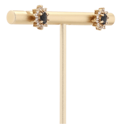 Boucles d'oreilles Puces en or jaune et saphirs - Castafiore