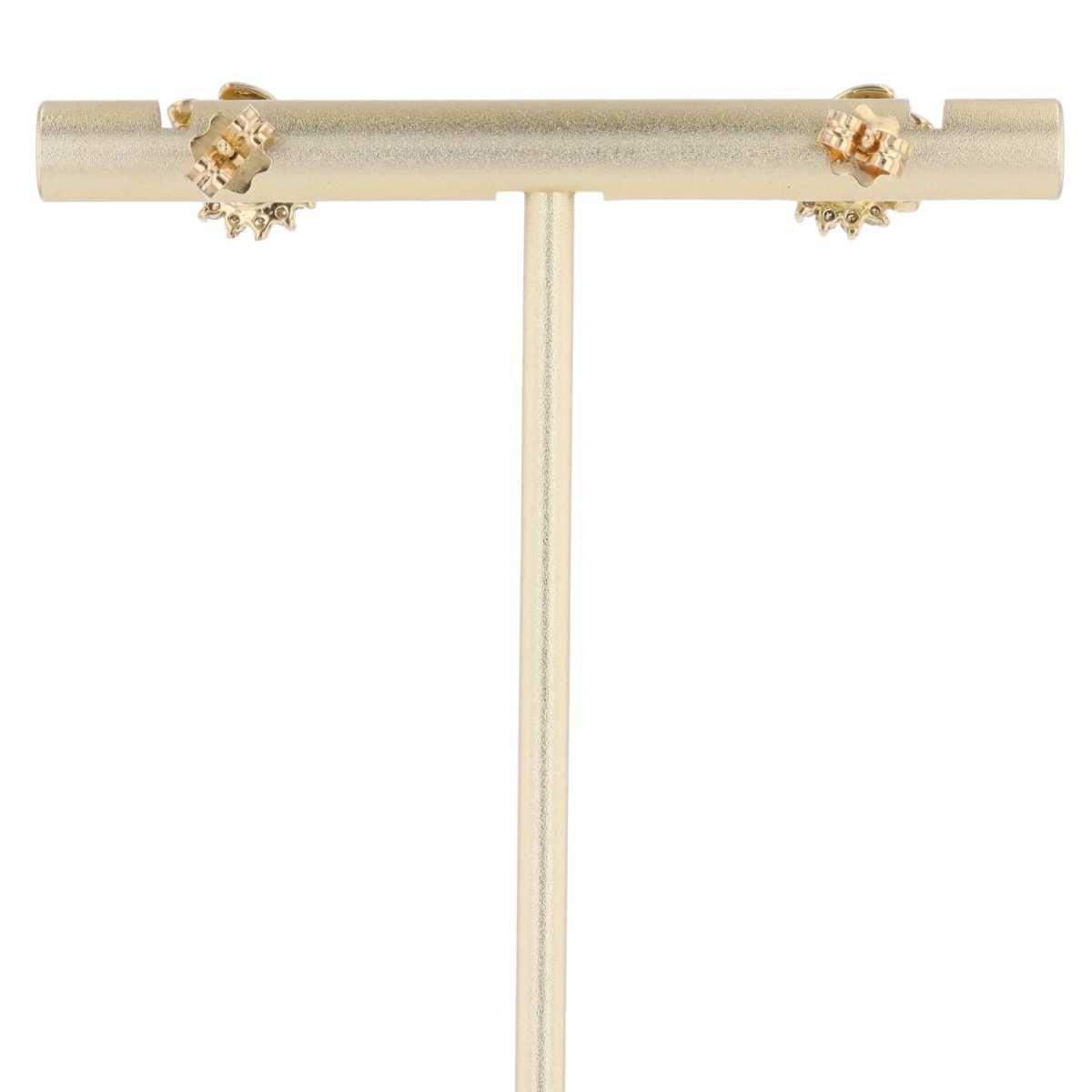 Boucles d'oreilles Puces en or jaune, perles de culture, et saphirs - Castafiore