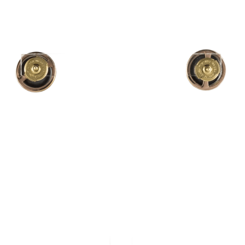 Boucles d'oreilles Puces en or jaune, platine, hématite et diamants - Castafiore