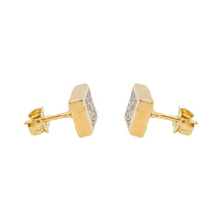 Boucles d'oreilles Puces en or rose et diamants - Castafiore