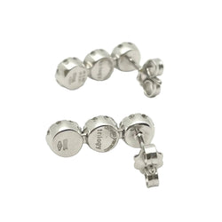 Boucles d'oreilles Puces GIORGIO VISCONTI en or blanc et diamants - Castafiore