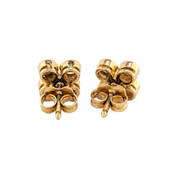 Boucles d'oreilles Puces O.J Perrin en or jaune et diamants - Castafiore