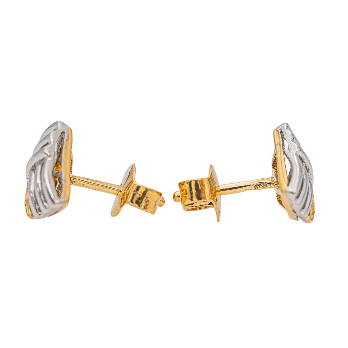 Boucles d'oreilles Puces Or blanc Diamant - Castafiore