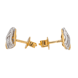 Boucles d'oreilles Puces Or blanc Diamant - Castafiore