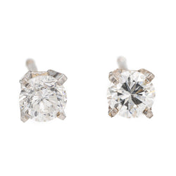 Boucles d'oreilles puces Or blanc Diamant - Castafiore