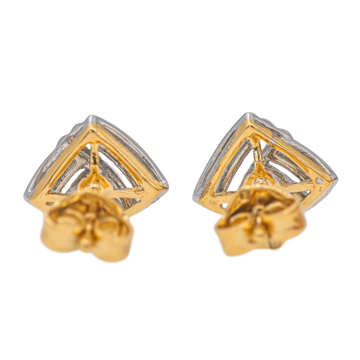 Boucles d'oreilles Puces Or blanc Diamant - Castafiore