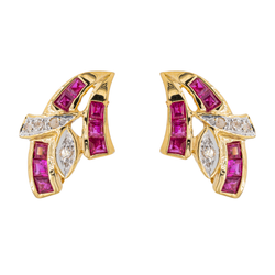 Boucles d'oreilles Puces Or jaune Diamant - Castafiore