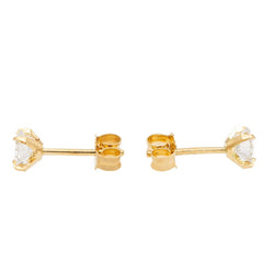 Boucles d'oreilles puces Or jaune Diamant - Castafiore