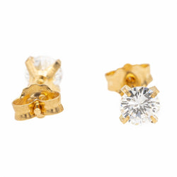 Boucles d'oreilles puces Or jaune Diamant - Castafiore