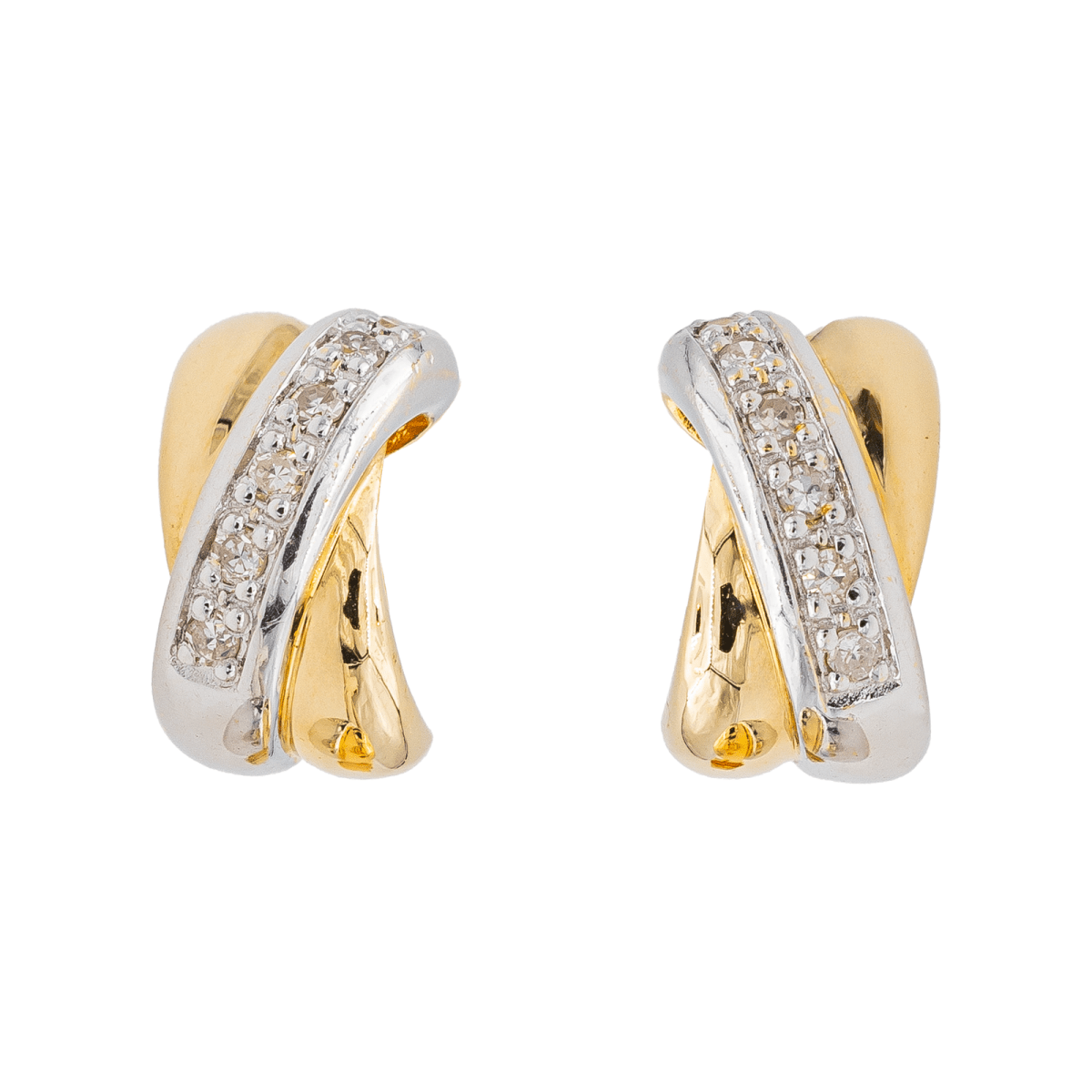 Boucles d'oreilles Puces Or jaune Diamant - Castafiore