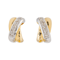 Boucles d'oreilles Puces Or jaune Diamant - Castafiore
