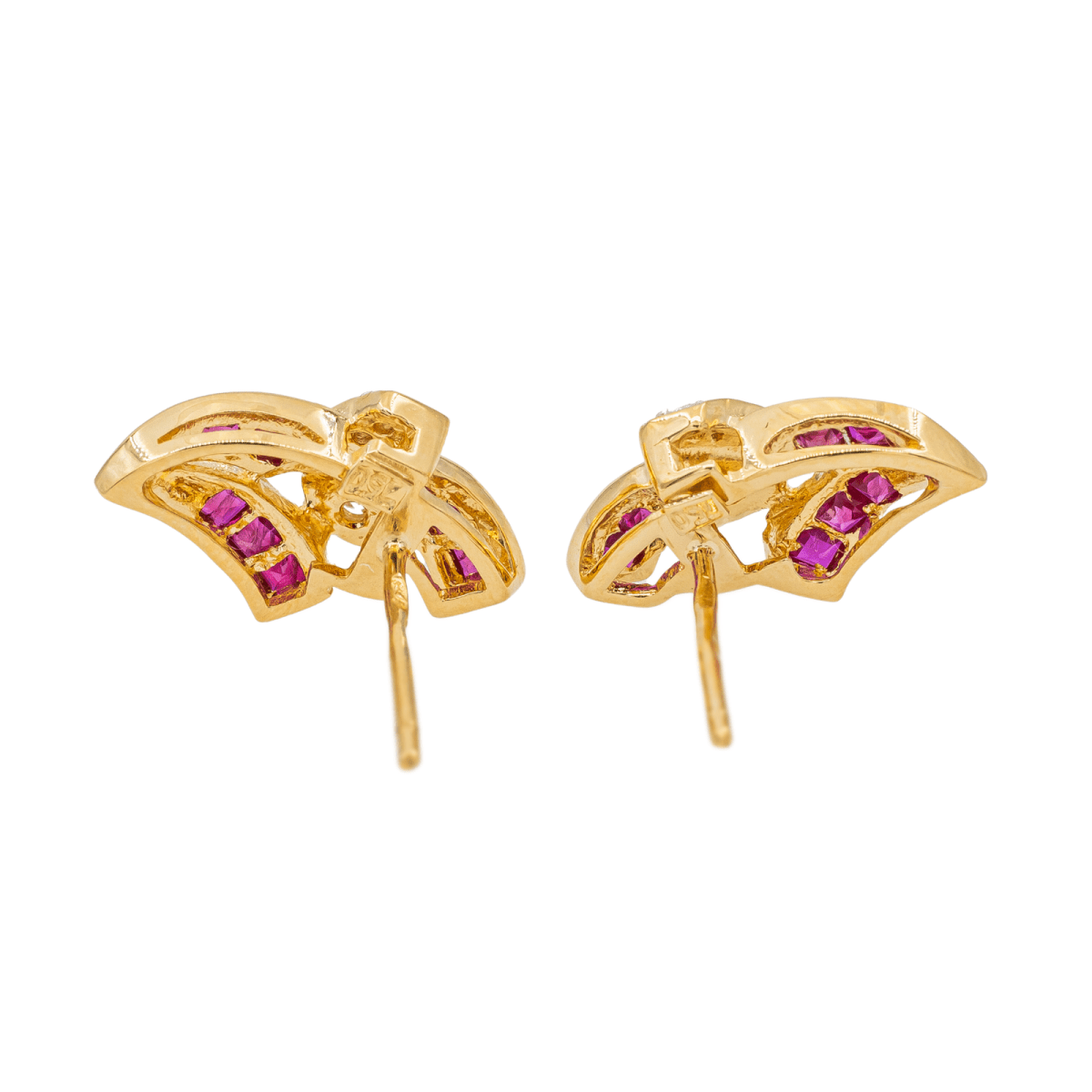 Boucles d'oreilles Puces Or jaune Diamant - Castafiore