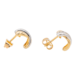 Boucles d'oreilles Puces Or jaune Diamant - Castafiore