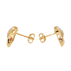 Boucles d'oreilles Puces Or jaune Diamant - Castafiore